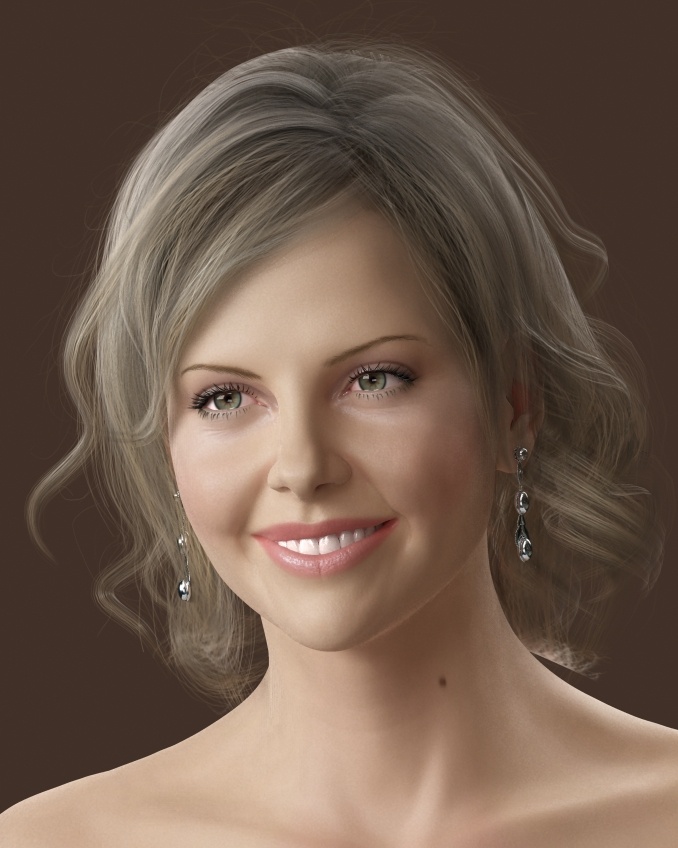 Charlize Theron - 3d model