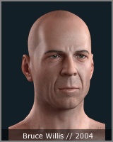 Bruce Willis - face 3d model